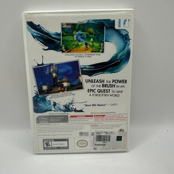 Disney Epic Mickey For Wii Console Action Adventure Game Preowned - Picture 2 of 3